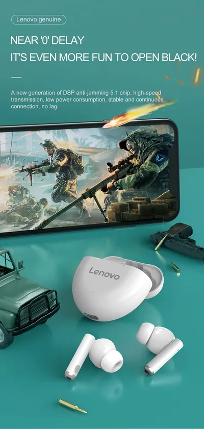 Dëgjuese Lenovo HT06, të zeza - 11