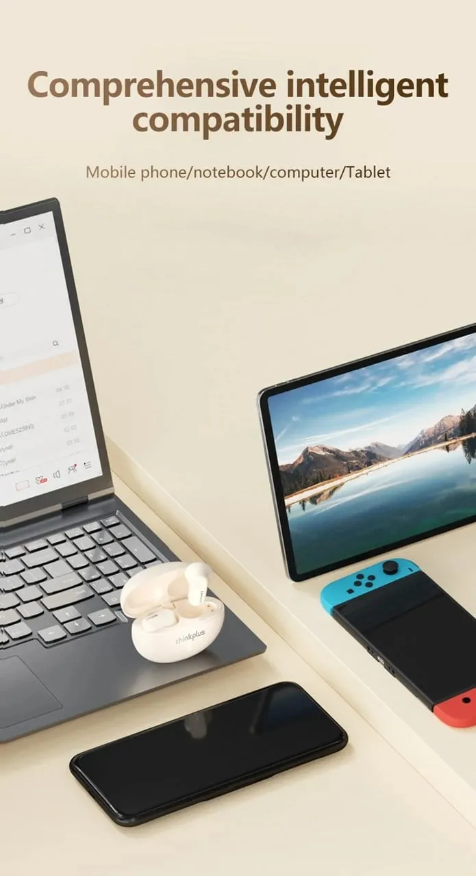 Dëgjuese Lenovo LP19, krem - 5