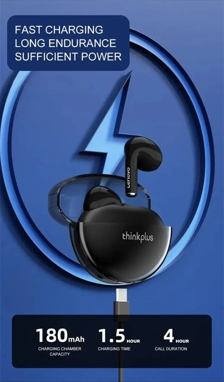 Dëgjuese Lenovo LivePods LP80, të zeza - 3