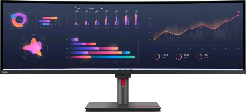 Monitor Lenovo ThinkVision P49w-30, 49", Dual QHD, i zi - 1