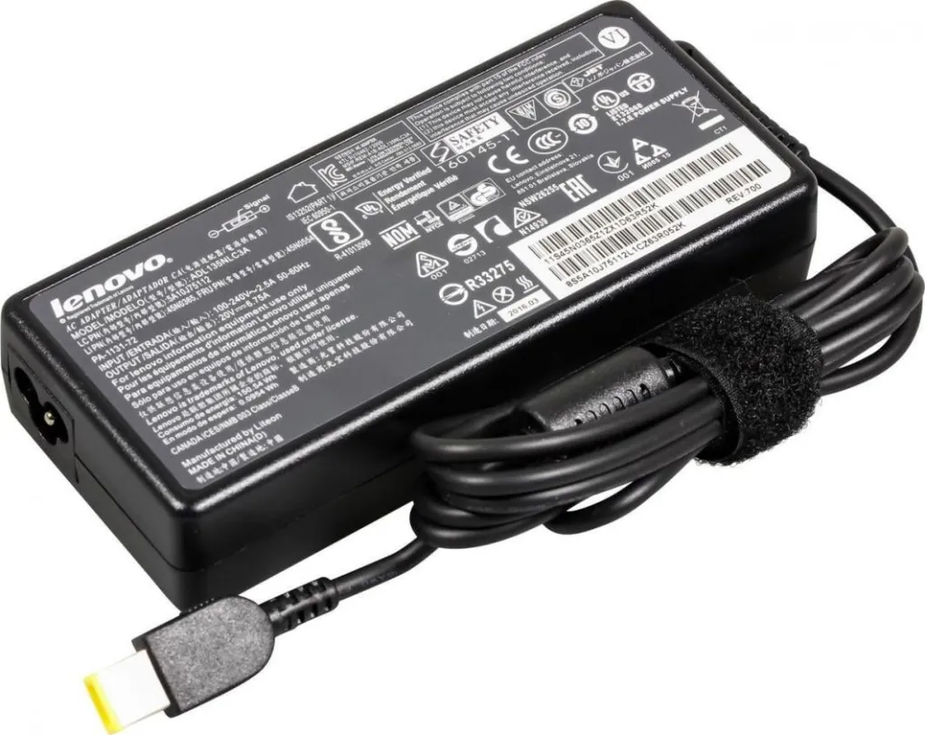 Karikues për laptop Lenovo, 6.75A, 20V, i zi - 1