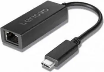 Përshtatës Lenovo USB-C në Ethernet (RJ-45), i zi
