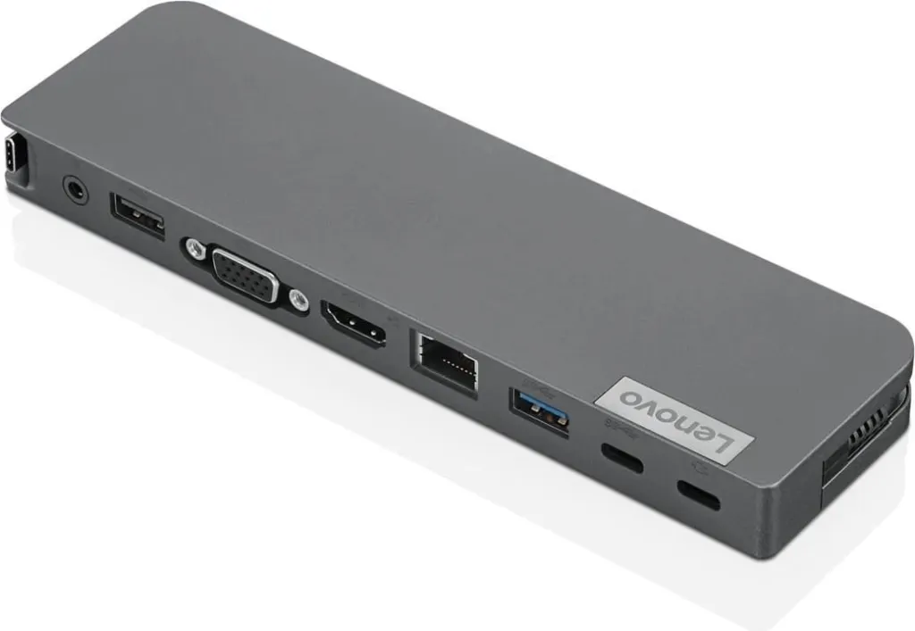 Docking station Lenovo Mini Dock 40AU0065IT, USB-C, i hirtë - 2