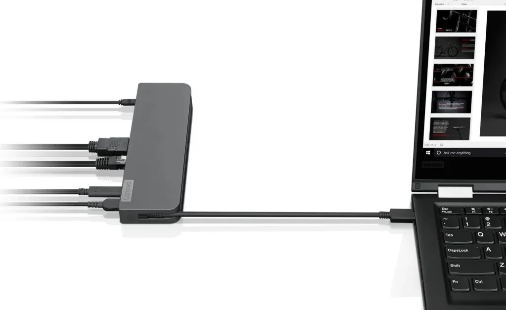 Docking station Lenovo Mini Dock 40AU0065IT, USB-C, i hirtë - 3