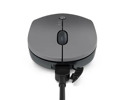 Maus Lenovo Go, RF Wireless + Bluetooth + USB Type-A, i hirtë - 4