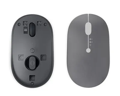 Maus Lenovo Go, RF Wireless + Bluetooth + USB Type-A, i hirtë - 5