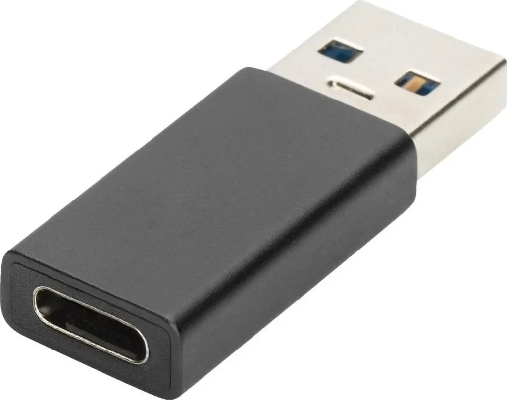 Adaptues Digitus nga USB-A në USB-C, i zi - 1