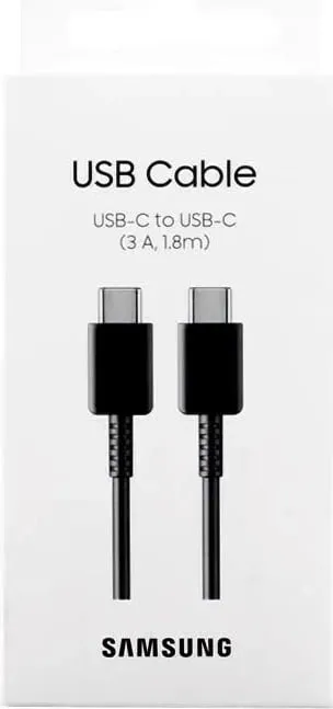Kabllo Samsung EP-DX310JBEGEU, 1.8m, 5A, e zezë - 1