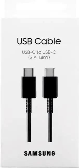 Kabllo Samsung EP-DX310JBEGEU, 1.8m, 5A, e zezë