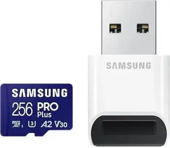 Kartë memorie Samsung PRO Plus UHS-I U3 (Class 10) Micro SDXC 256GB + përshtatës USB