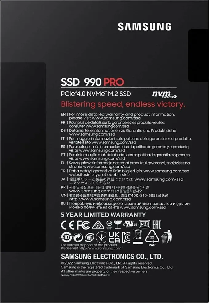Disk Samsung 990 PRO M.2, 1TB PCI Express 4.0 NVMe - 7