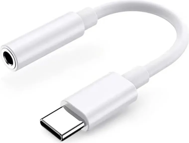 Adapter audio Samsung GP-TGU023AE DAC USB-C në 3.5mm mini jack, e bardhë - 1