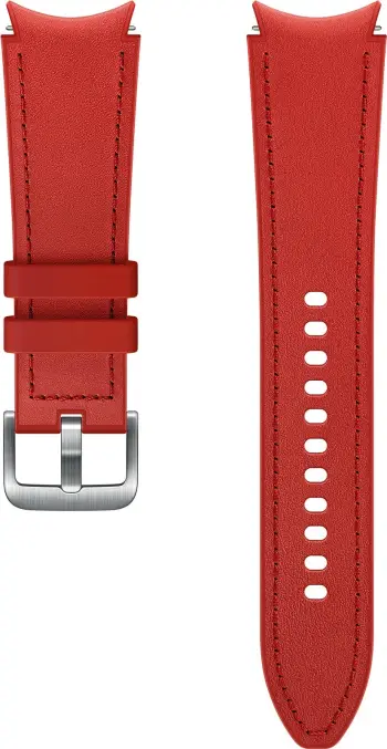 Rrip lëkure Samsung Hybrid për Galaxy Watch4, 20mm, i kuq