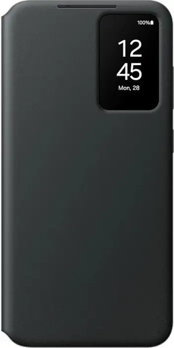 Mbështjellës Samsung Smart View Case për Galaxy S24+, wallet case, e zezë