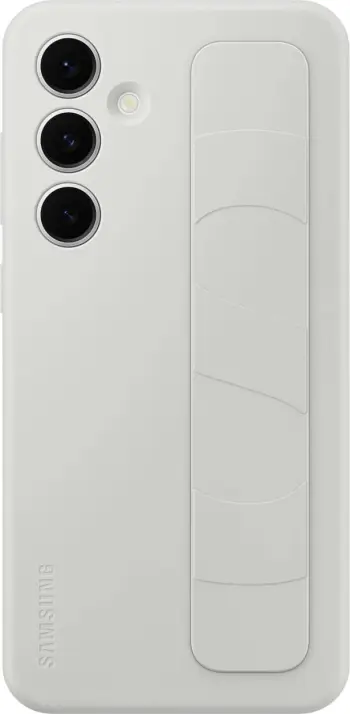 Mbulesë telefoni Samsung Business Standing Grip Case për Galaxy S24 FE, me mbajtëse, gri