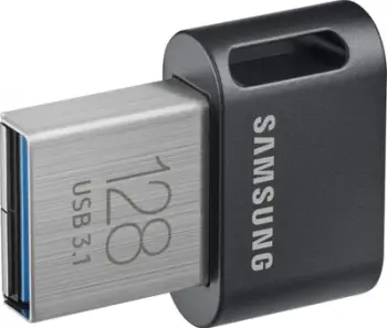 Kartë USB Samsung FIT Plus 2020 128GB 3.1 (MUF-128AB/APC), e hirtë