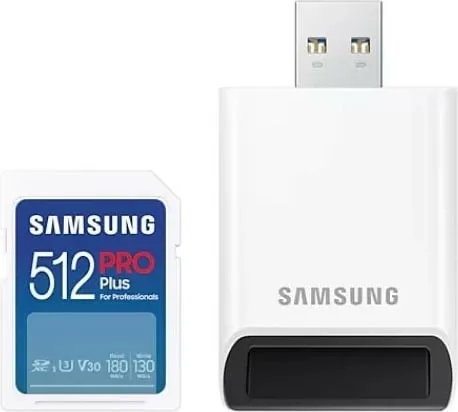 Kartelë SDXC Samsung PRO Plus 512GB, UHS-I, Class 3, e bardhë - 1