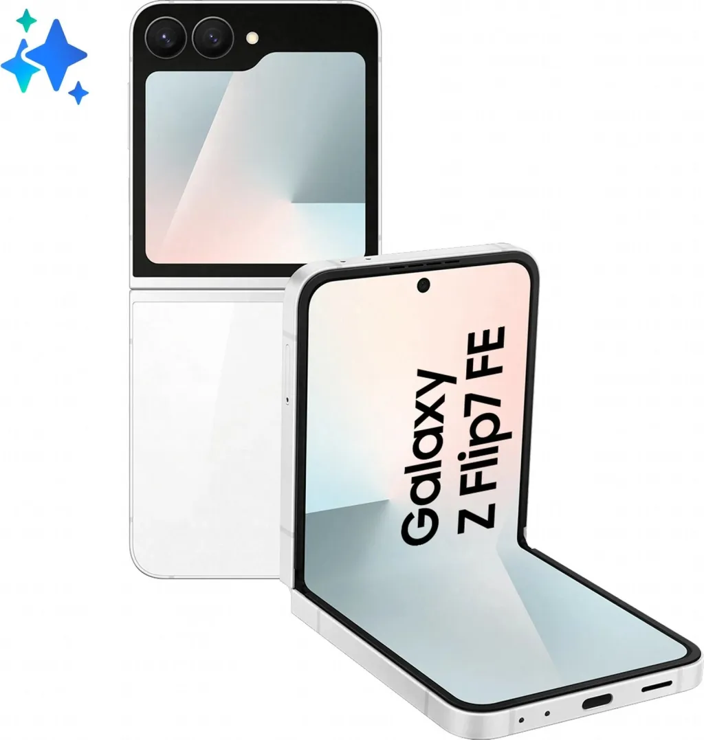 Celular Samsung Galaxy Z Flip7 FE 5G, 8GB RAM, 128GB, bardhë - 1