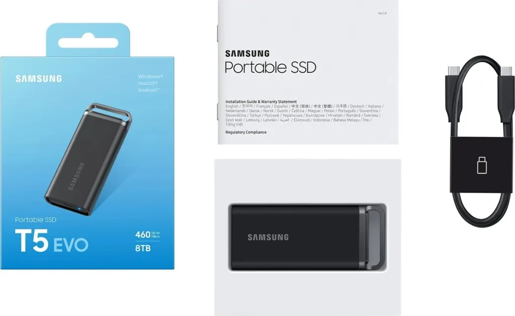 Disk Samsung T5 EVO - 8TB, i zi - 10