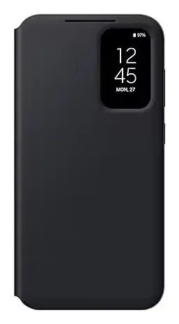 Kllëf telefoni Samsung Smart View Wallet Case për Galaxy S23 FE, me kapak, me xhep karte, i zi