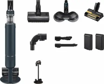 Fshesë me korrent vertikale Samsung Jet Plus Pro Extra VS20B95973B, pa kabllo, 60 minuta bateri, gri