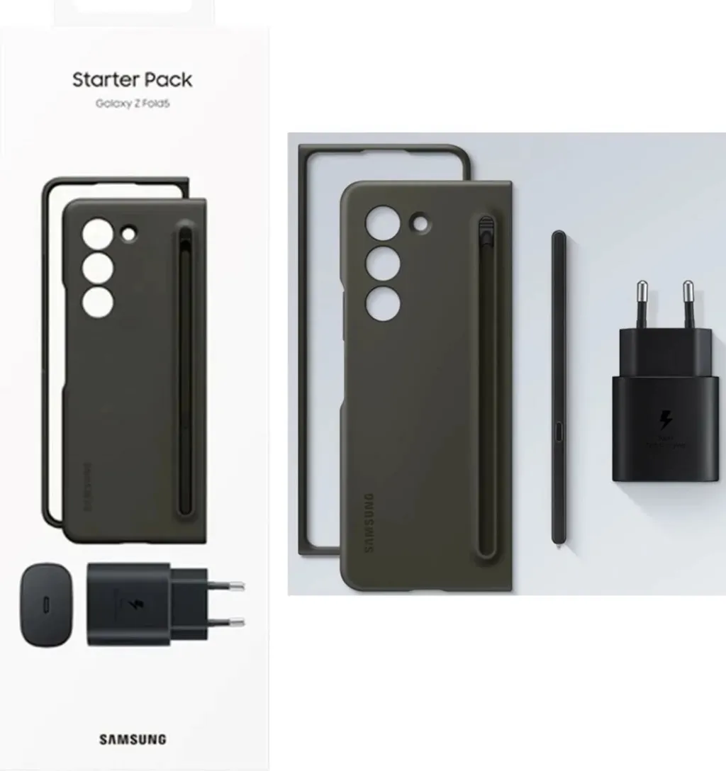 Mbështjellës Samsung Galaxy Z Fold 5, Penë, Karikues 25W, Ngjyrë e zezë - 1
