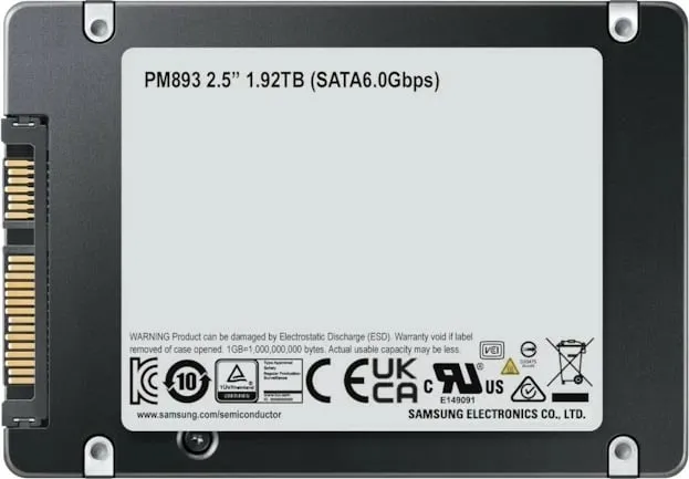 SSD Samsung PM893, 480 GB, 2.5", 550 MB/s, 6 Gbit/s - 5