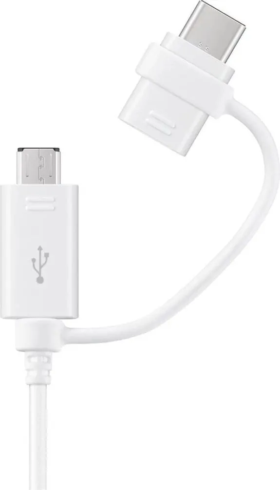 Kabllo Samsung, USB A / USB C / Micro-USB B, 1.5 m, e bardhë - 1