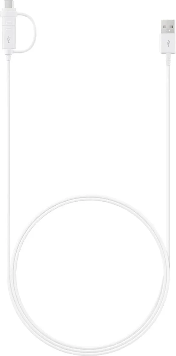 Kabllo Samsung, USB A / USB C / Micro-USB B, 1.5 m, e bardhë - 3