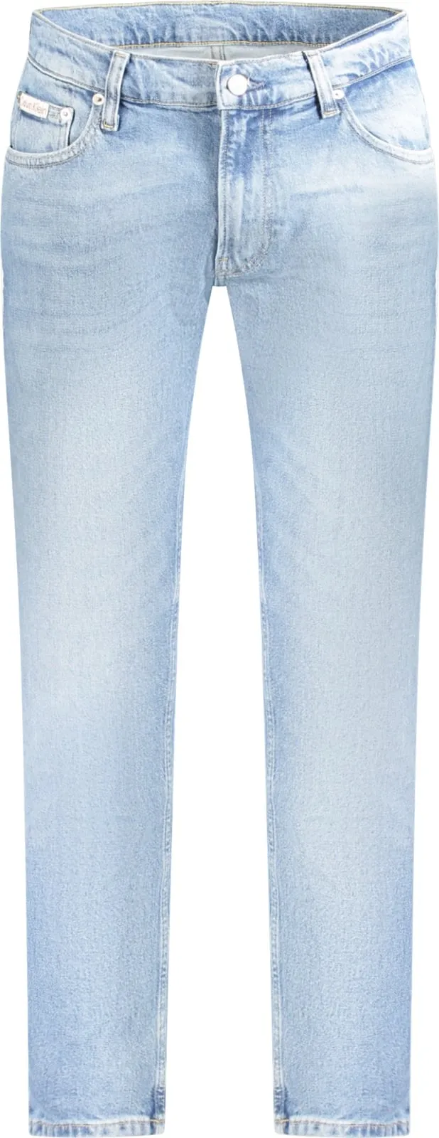 Pantallona xhins Calvin Klein Jeans Denim meshkuj, e kaltër e çelët - 1