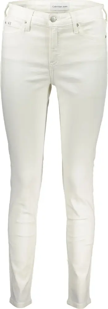 Pantallona xhins për femra Calvin Klein skinny, të bardha