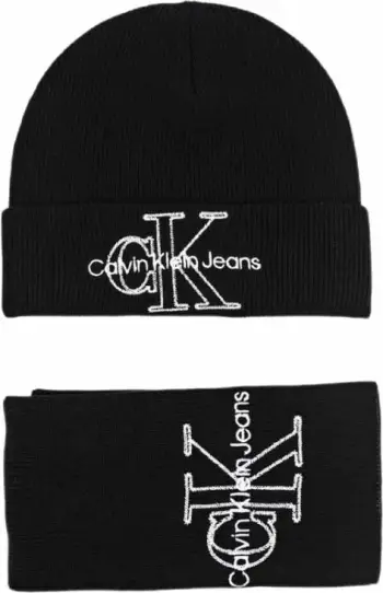 shall + kapelë për femra CALVIN KLEIN, të zeza