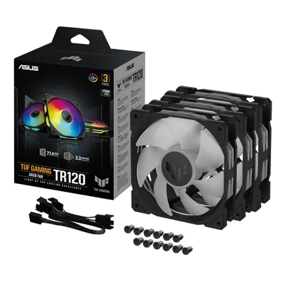 Ventilatorë Asus TUF Gaming TR120 ARGB, 28 mm, i zi - 9