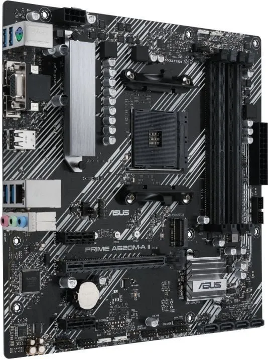 Pllakë amë Asus PRIME A520M-A II/CSM, AMD A520, Socket AM4, 4 slota, Micro ATX - 3
