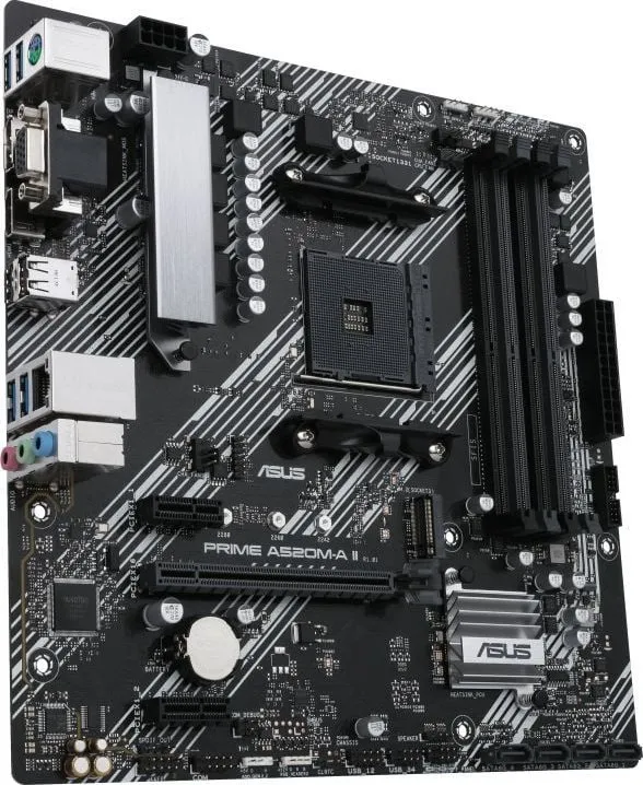 Pllakë amë Asus PRIME A520M-A II/CSM, AMD A520, Socket AM4, 4 slota, Micro ATX - 4