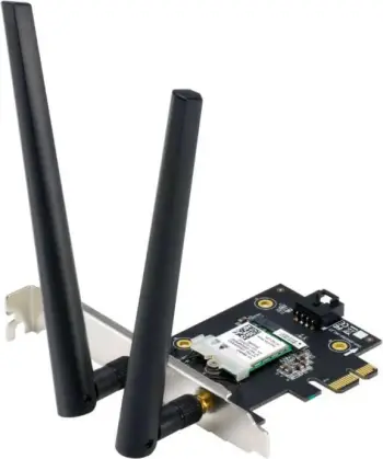 Kartë rrjeti Asus PCE-AX1800, PCIe, Wi-Fi 6, Bluetooth 5.2, 1775 Mbps, e zezë