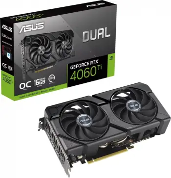 Kartelë grafike ASUS GeForce RTX 4060 TI 16GB Dual Evo OC, e zezë