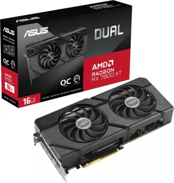 Kartelë grafike ASUS Dual Radeon RX 7800 XT, 16GB GDDR6, e zezë