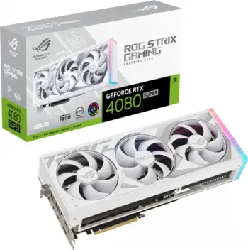 Kartelë grafike ASUS ROG Strix RTX 4080 SUPER, 16GB, GDDR6X, 2670MHz, e bardhë