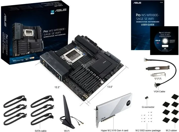 Pllakë Amë Asus PRO WS WRX80E-SAGE SE WIFI - 15