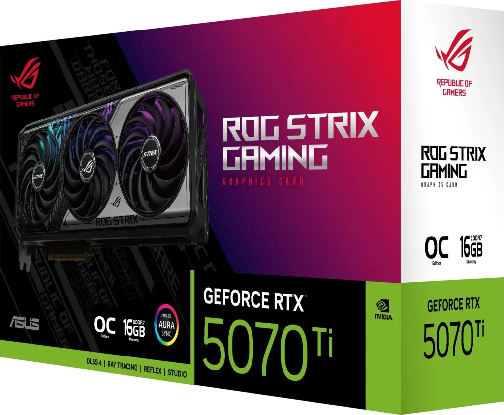 Kartelë grafike ASUS ROG Strix GeForce RTX 5070 Ti, 16GB - 12