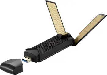 Përshtatës WiFi ASUS USB-AX56, 1800 Mbps, i zi