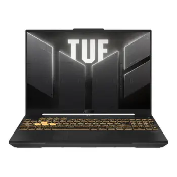 Laptop ASUS TUF Gaming F16, 16" WUXGA 144 Hz, Intel Core i5‑12450H, RTX 4050 6GB, 16 GB RAM, 1 TB SSD, i zi / hirtë