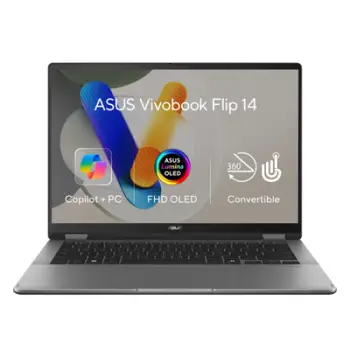 Laptop ASUS Vivobook 14 Flip OLED 14″, Intel Core Ultra 5 226V, 16 GB RAM, 512 GB SSD, i hirtë