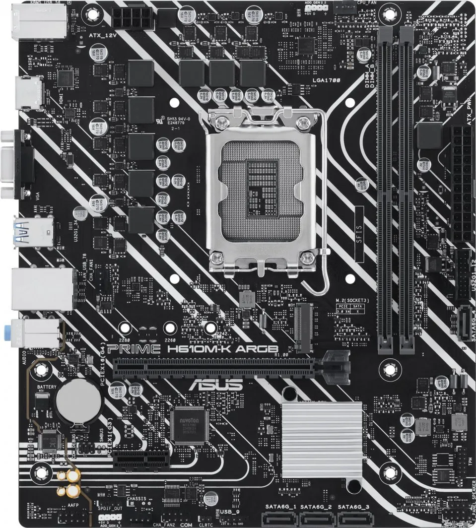 Pllakë amë ASUS PRIME H610M-K - 1