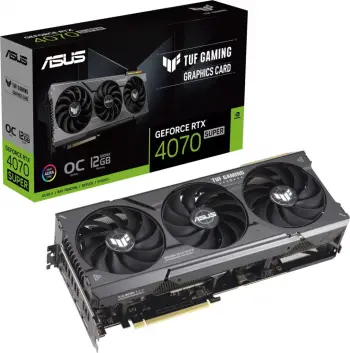 Kartelë grafike ASUS VGA NVIDIA GeForce RTX 4070 SUPER TUF GAMING OC, 12GB GDDR6X