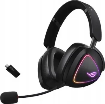 Kufje ASUS ROG Delta II, wireless RGB Gaming Headset, e zezë
