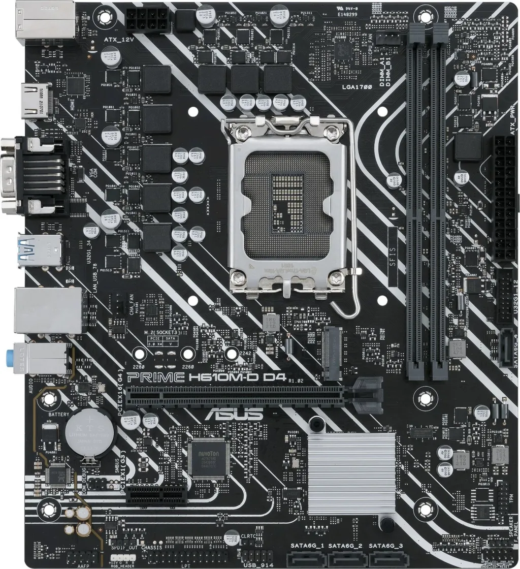 Pllakë amë ASUS PRIME H610M-D D4, LGA 1700, mATX - 1