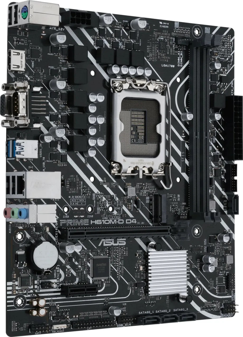 Pllakë amë ASUS PRIME H610M-D D4, LGA 1700, mATX - 2