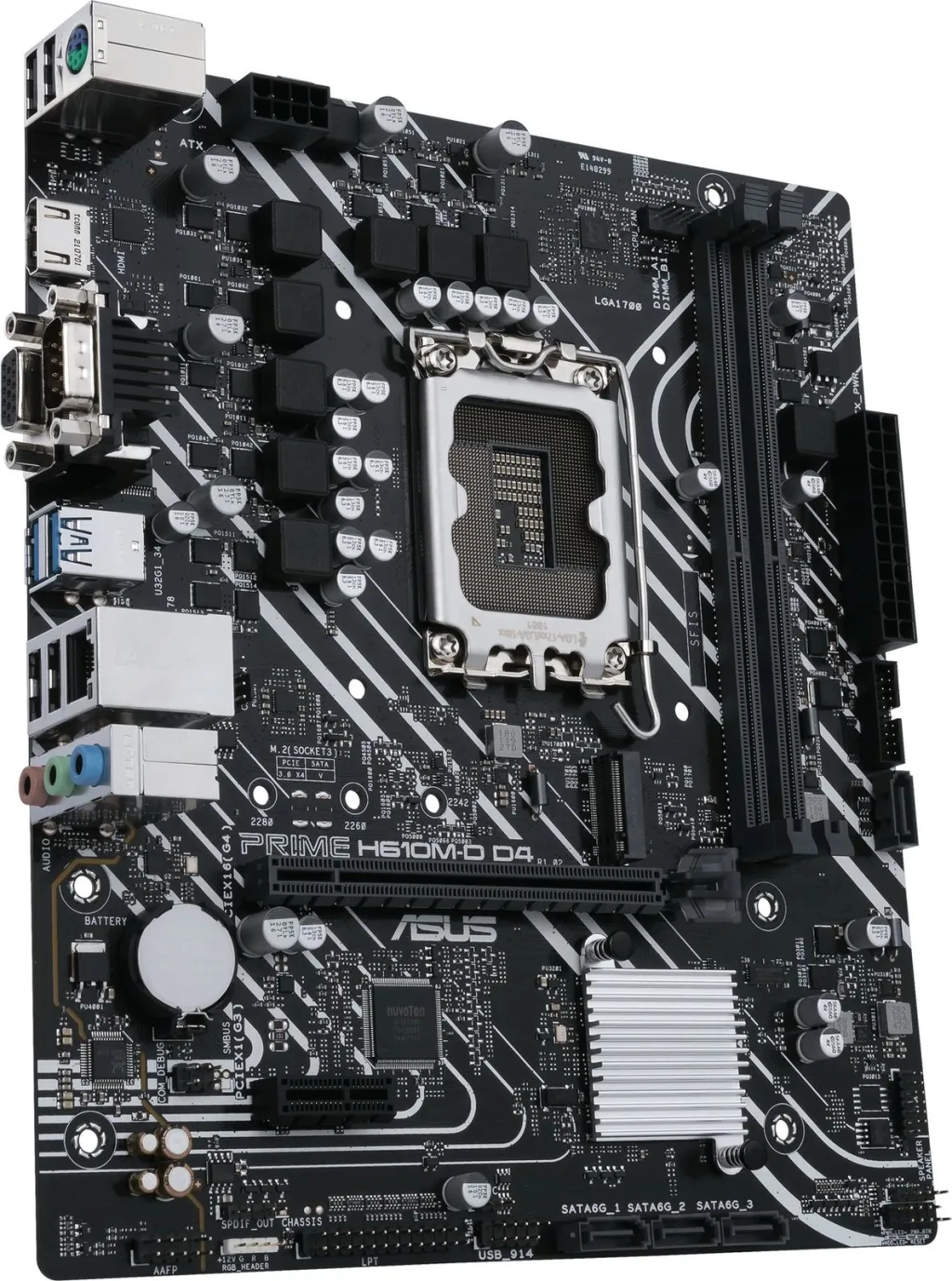Pllakë amë ASUS PRIME H610M-D D4, LGA 1700, mATX - 3